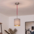 Brilagi - LED Lustr na lanku NUBILA 1xE27/60W/230V pr. 14 cm červená/šedá