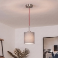 Brilagi - LED Lustr na lanku NUBILA 1xE27/60W/230V pr. 14 cm červená/světle šedá