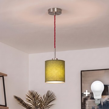 Brilagi - LED Lustr na lanku NUBILA 1xE27/60W/230V pr. 14 cm červená/zelená