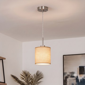 Brilagi - LED Lustr na lanku NUBILA 1xE27/60W/230V pr. 14 cm světle hnědá