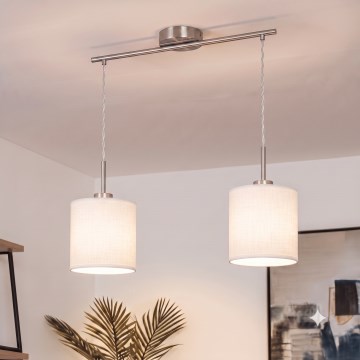 Brilagi - LED Lustr na lanku NUBILA 2xE27/60W/230V bílá