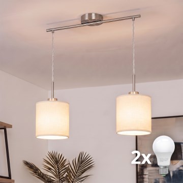 Brilagi - LED Lustr na lanku NUBILA 2xE27/60W/230V krémová