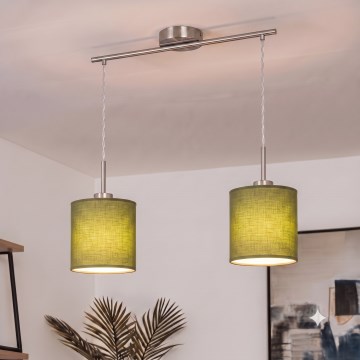 Brilagi - LED Lustr na lanku NUBILA 2xE27/60W/230V zelená