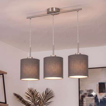 Brilagi - LED Lustr na lanku NUBILA 3xE27/60W/230V antracit