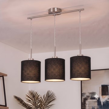 Brilagi - LED Lustr na lanku NUBILA 3xE27/60W/230V černá