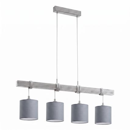 Brilagi - LED Lustr na lanku NUBILA 4xE27/60W/230V světle šedá