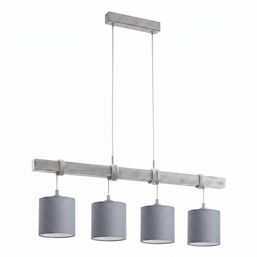Brilagi - LED Lustr na lanku NUBILA 4xE27/60W/230V světle šedá