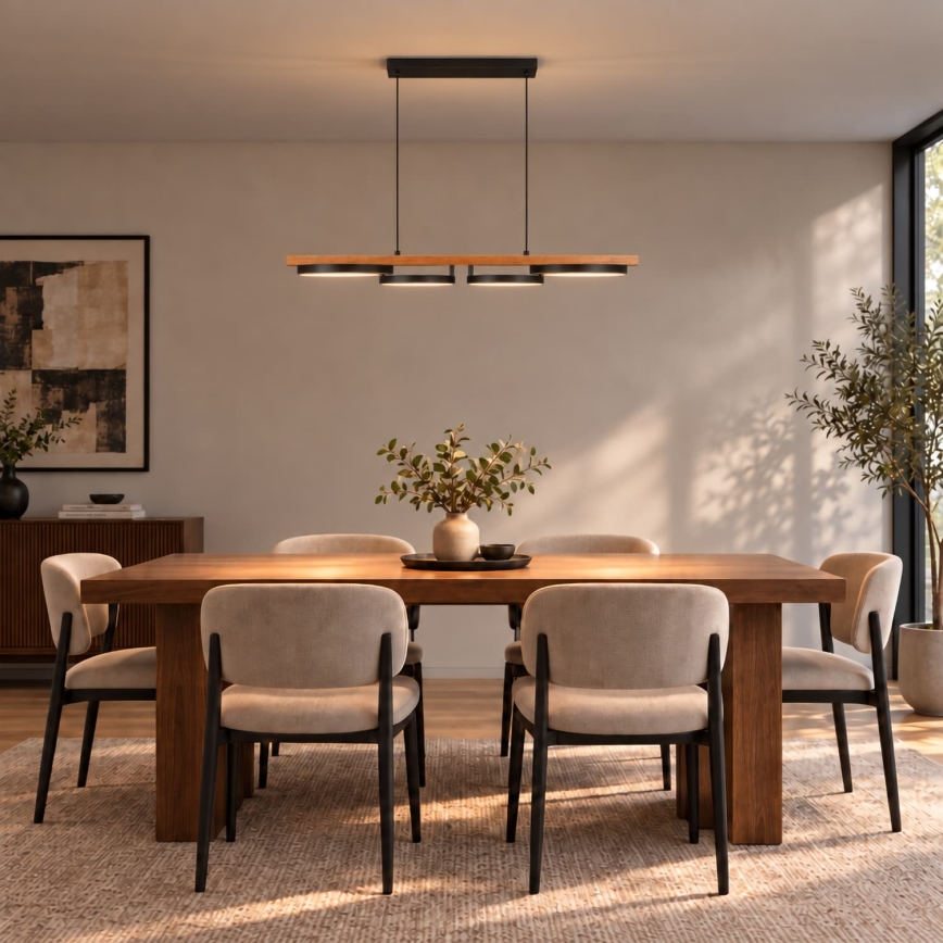 BRILAGI - LED Lustr na lanku PLANK LED/35W/230V 4000K 30x100 cm dřevo