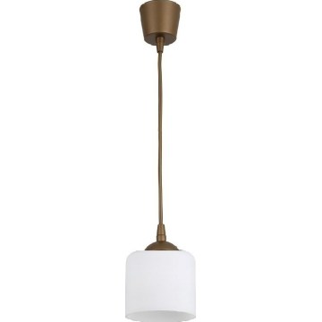 Brilagi - LED Lustr na lanku RETRO GLASS 1xE27/60W/230V pr. 10 cm hnědá/bílá