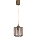 Brilagi - LED Lustr na lanku RETRO GLASS 1xE27/60W/230V pr. 15 cm hnědá/kouřová béžová