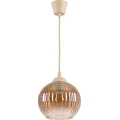 Brilagi - LED Lustr na lanku RETRO GLASS 1xE27/60W/230V pr. 18 cm béžová/kouřová hnědá