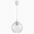 Brilagi - LED Lustr na lanku RETRO GLASS 1xE27/60W/230V pr. 18 cm bílá/čirá