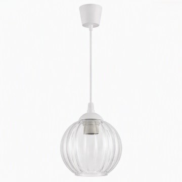 Brilagi - LED Lustr na lanku RETRO GLASS 1xE27/60W/230V pr. 18 cm bílá/čirá