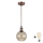 Brilagi - LED Lustr na lanku RETRO GLASS 1xE27/60W/230V pr. 18 cm bílá/kouřová hnědá