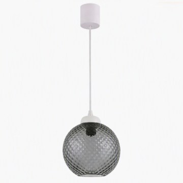 Brilagi - LED Lustr na lanku RETRO GLASS 1xE27/60W/230V pr. 18 cm bílá/kouřová šedá