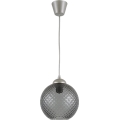 Brilagi - LED Lustr na lanku RETRO GLASS 1xE27/60W/230V pr. 18 cm stříbrná/kouřová šedá