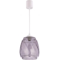 Brilagi - LED Lustr na lanku RETRO GLASS 1xE27/60W/230V pr. 26 cm bílá/kouřová šedá