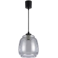 Brilagi - LED Lustr na lanku RETRO GLASS 1xE27/60W/230V pr. 26 cm černá/kouřová šedá
