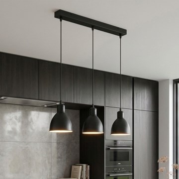 Brilagi - LED Lustr na lanku RIDDY 3xE27/60W/230V černá