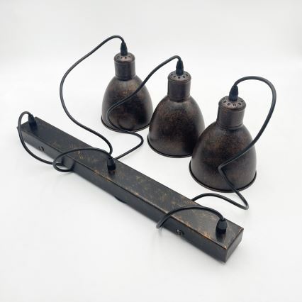 Brilagi - LED Lustr na lanku RIDDY 3xE27/60W/230V měděná/patina