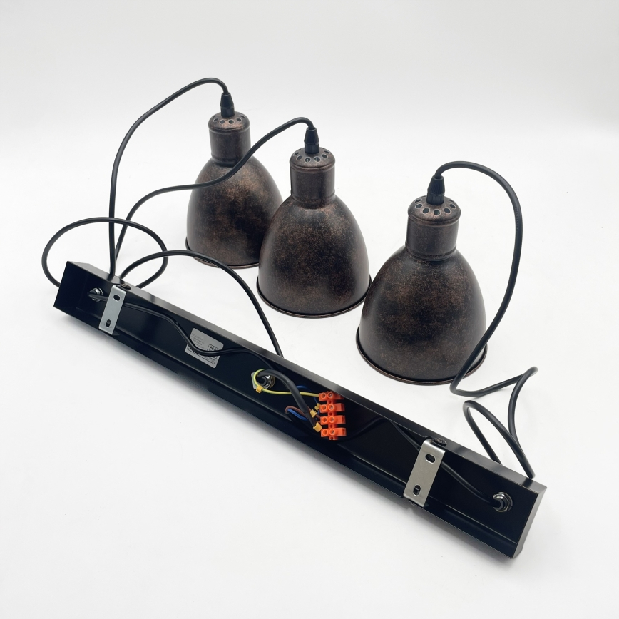 Brilagi - LED Lustr na lanku RIDDY 3xE27/60W/230V měděná/patina