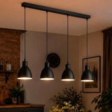 Brilagi - LED Lustr na lanku RIDDY 4xE27/60W/230V černá