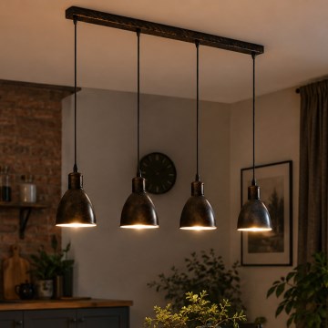 Brilagi - LED Lustr na lanku RIDDY 4xE27/60W/230V měděná/patina