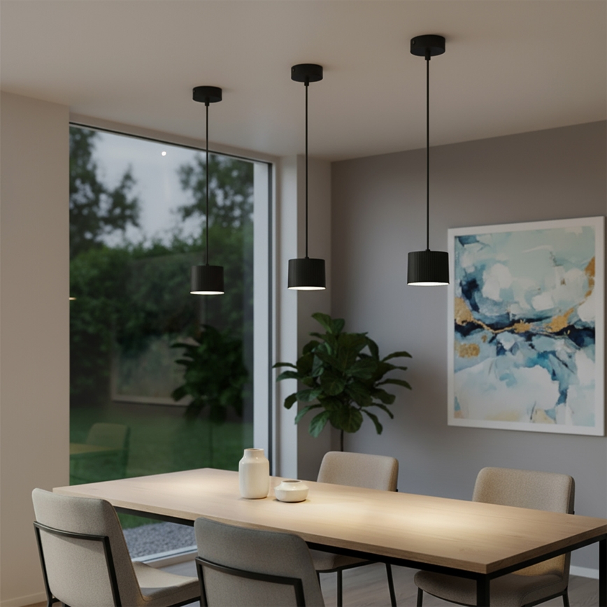 Brilagi - LED Lustr na lanku STRIPY 1xGX53/15W/230V černá