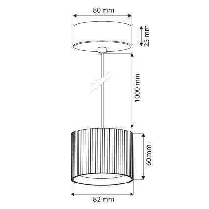 BRILAGI - LED Lustr na lanku STRIPY 1xGX53/15W/230V pr. 82 mm bílá