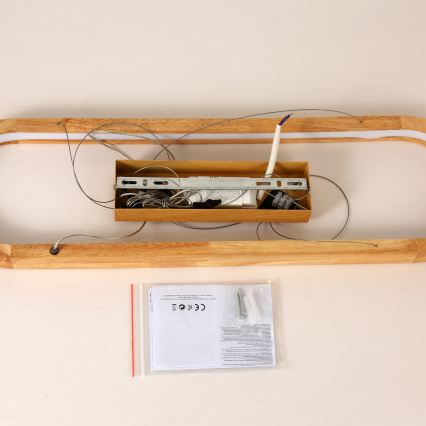 Brilagi - LED Lustr na lanku UMEA WOOD LED/30W/230V 70x20 cm dřevo