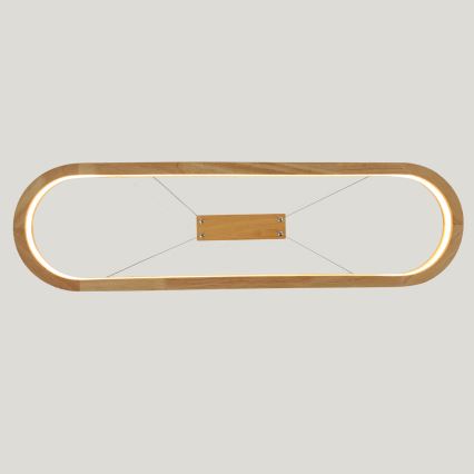 Brilagi - LED Lustr na lanku UMEA WOOD LED/30W/230V 70x20 cm kaučukovník