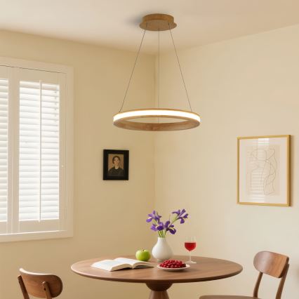 Brilagi - LED Lustr na lanku UMEA WOOD LED/30W/230V pr. 40 cm dřevo