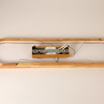 Brilagi - LED Lustr na lanku UMEA WOOD LED/40W/230V 90x22 cm dřevo