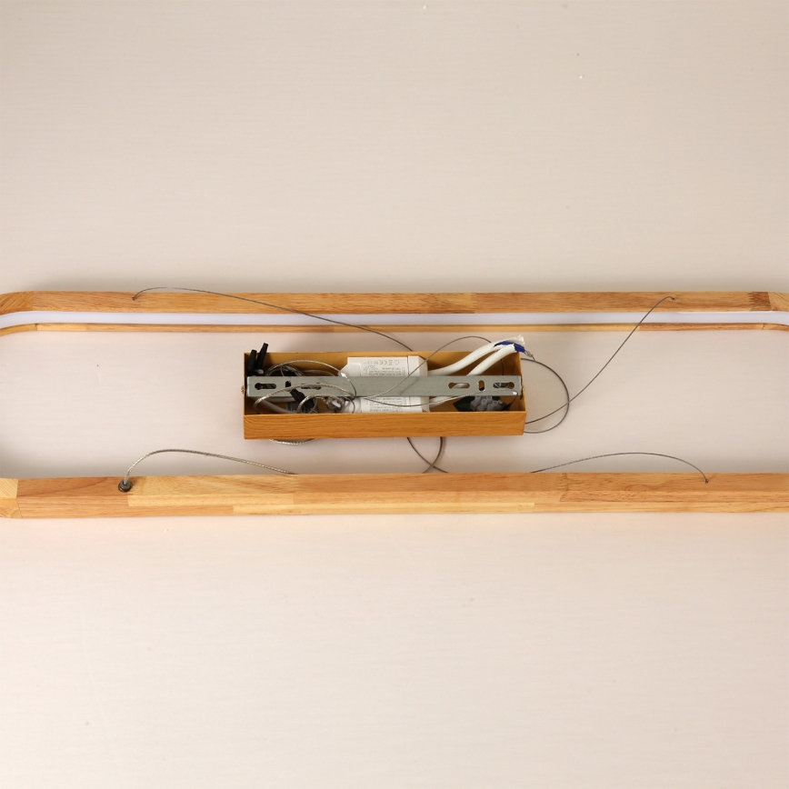 Brilagi - LED Lustr na lanku UMEA WOOD LED/40W/230V 90x22 cm dřevo