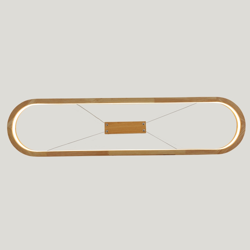 Brilagi - LED Lustr na lanku UMEA WOOD LED/40W/230V 90x22 cm kaučukovník