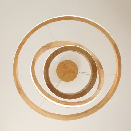 Brilagi - LED Lustr na lanku UMEA WOOD LED/45W/230V pr. 60 cm dřevo