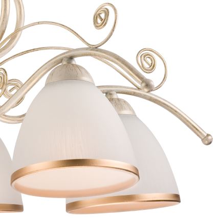 Brilagi - LED Lustr na řetězu ANTICO 5xE27/60W/230V 3000K bílá patina