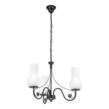 Brilagi - LED Lustr na řetězu COTTAGE 3xE14/40W/230V černá/bílá