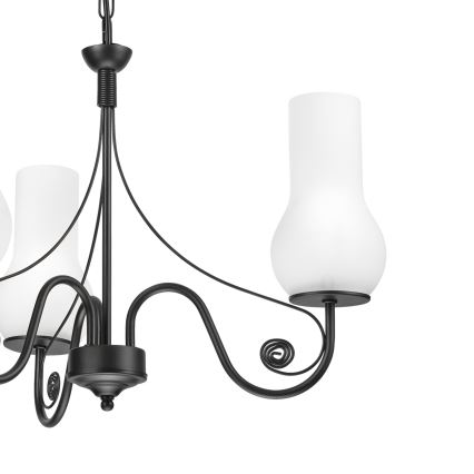 Brilagi - LED Lustr na řetězu COTTAGE 3xE14/40W/230V černá/bílá