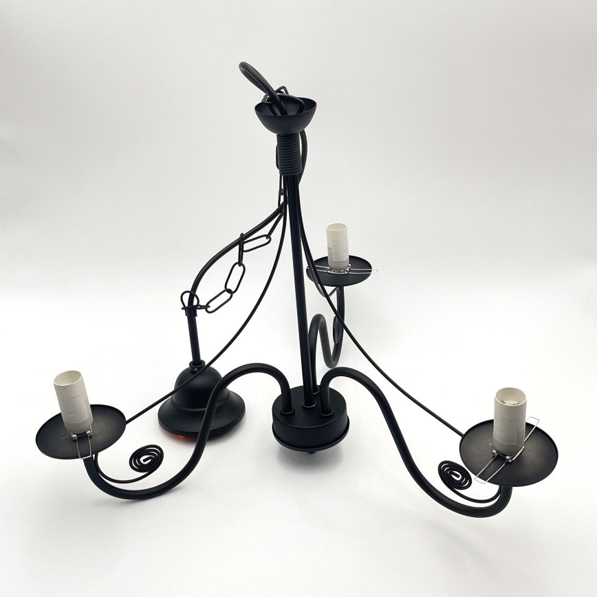 Brilagi - LED Lustr na řetězu COTTAGE 3xE14/40W/230V černá/bílá