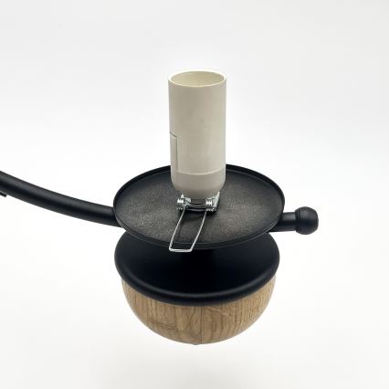Brilagi - LED Lustr na řetězu COTTAGE 3xE14/40W/230V dub/černá/kouřová béžová