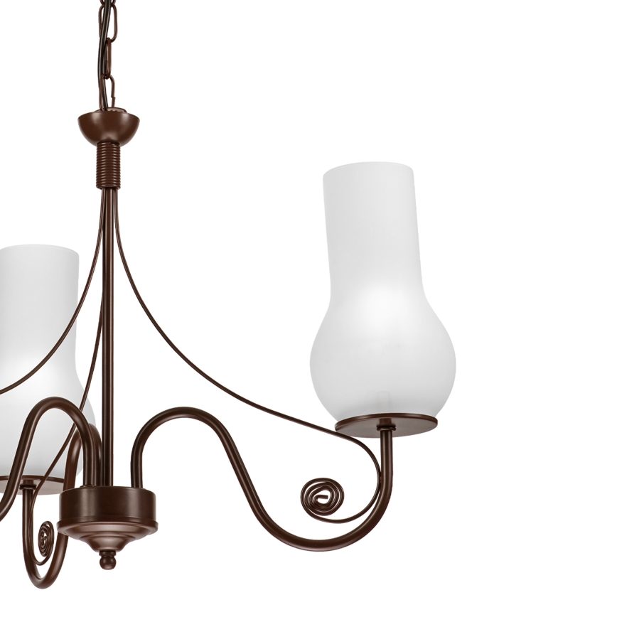 Brilagi - LED Lustr na řetězu COTTAGE 3xE14/40W/230V hnědá/bílá