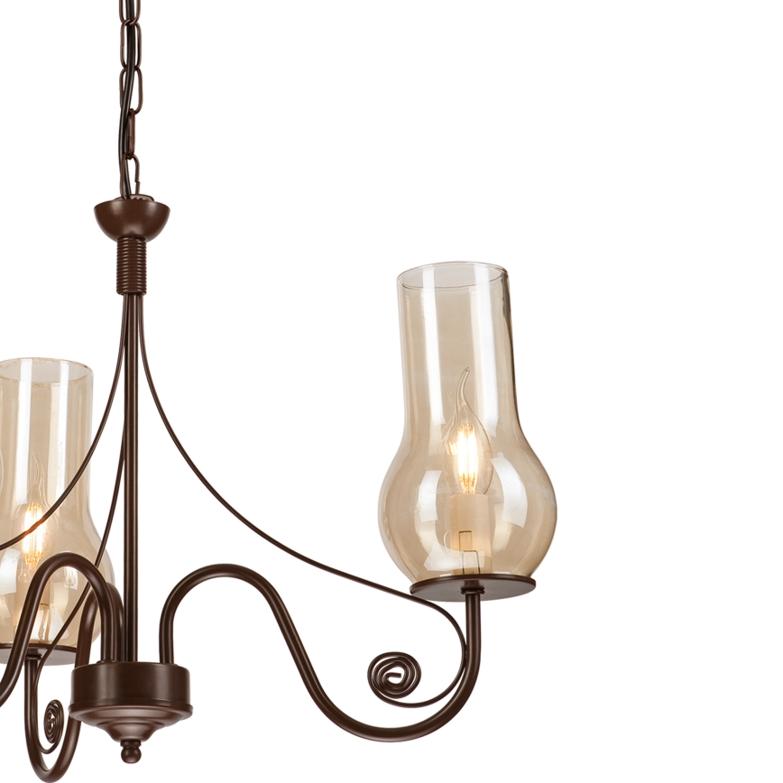 Brilagi - LED Lustr na řetězu COTTAGE 3xE14/40W/230V hnědá