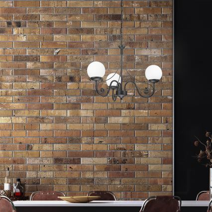 Brilagi - LED Lustr na řetězu COTTAGE 3xG9/40W/230V černá/bílá