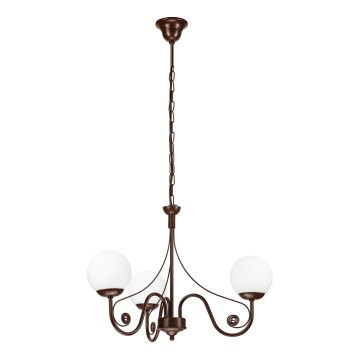 Brilagi - LED Lustr na řetězu COTTAGE 3xG9/40W/230V hnědá/bílá