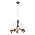 Brilagi - LED Lustr na řetězu COTTAGE 5xE14/40W/230V buk/bílá