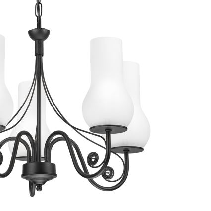 Brilagi - LED Lustr na řetězu COTTAGE 5xE14/40W/230V černá/bílá
