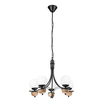 Brilagi - LED Lustr na řetězu COTTAGE 5xG9/40W/230V buk/bílá