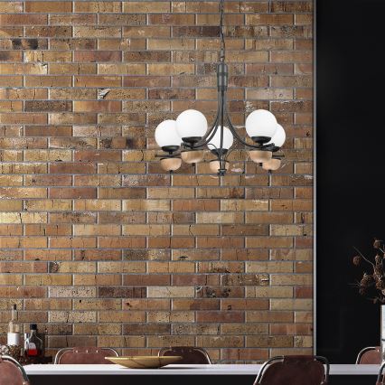 Brilagi - LED Lustr na řetězu COTTAGE 5xG9/40W/230V buk/bílá
