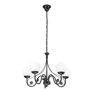 Brilagi - LED Lustr na řetězu COTTAGE 5xG9/40W/230V černá/bílá